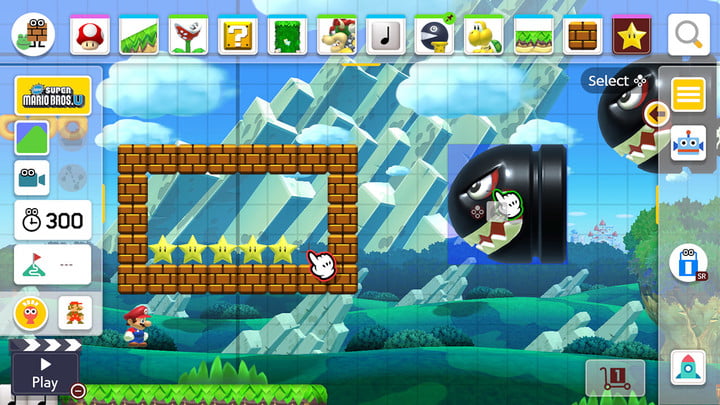 Building a stage in Mario Maker 2.