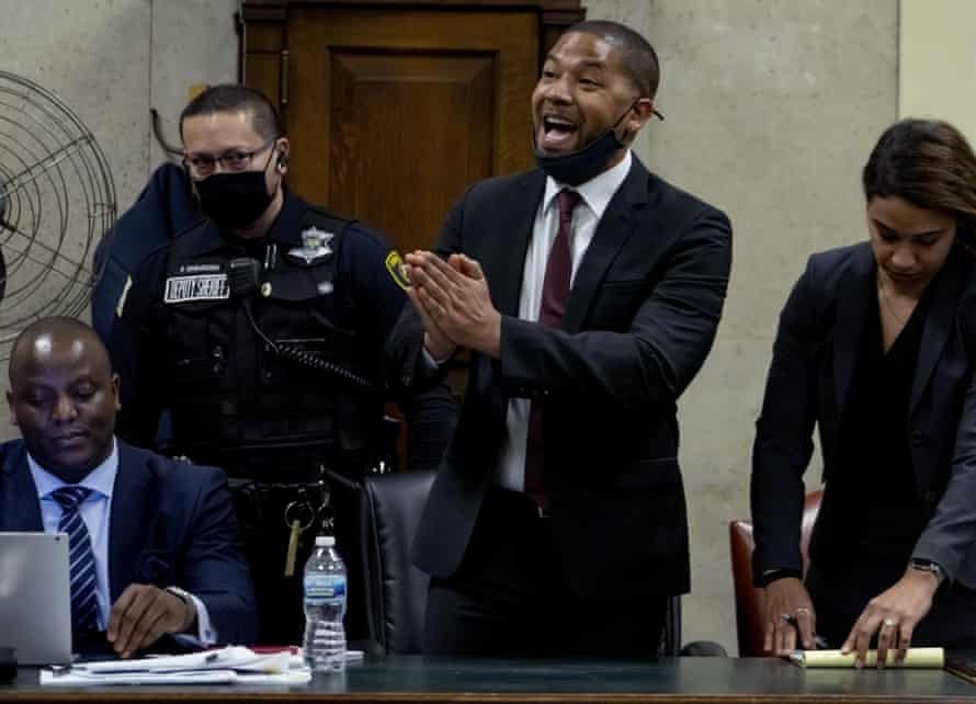 Jussie Smollett at his sentencing in Chicago.