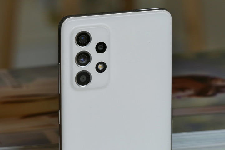 The Samsung Galaxy A52 5G's rear camera module