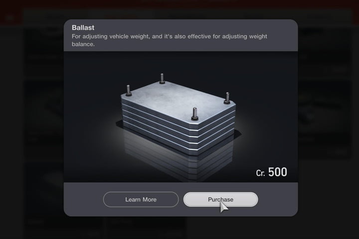 The Ballast upgrade from Gran Turismo 7.