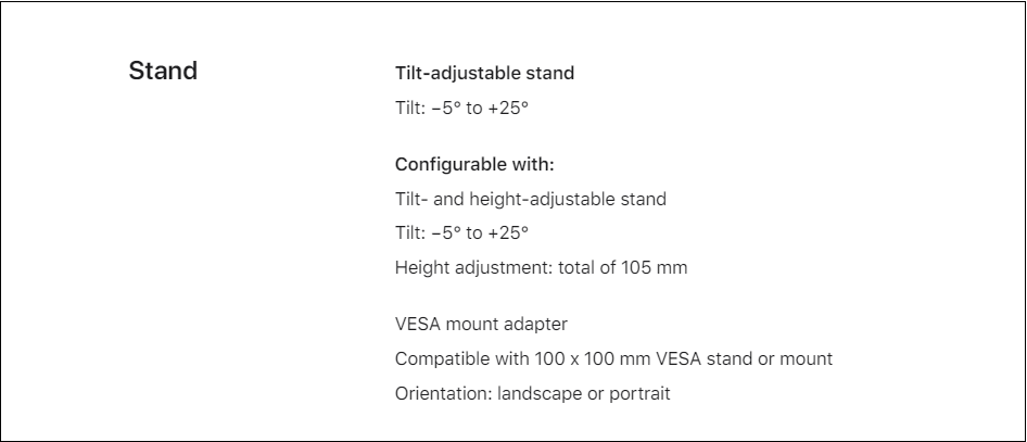 Apple Studio Display stand