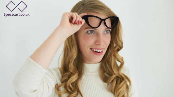 cat-eye glasses!