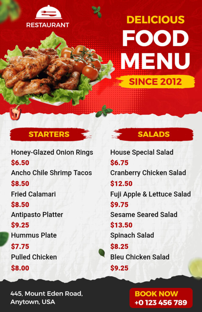 Food menu Templates PhotoADKing