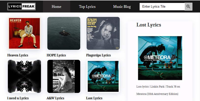 song lyrics database
