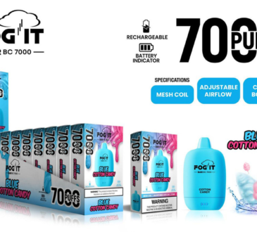 Fog It Bar Bc7000 Rechargeable 5% Nicotine Disposable 7000 Puffs 15ml - Blue Cotton Candy