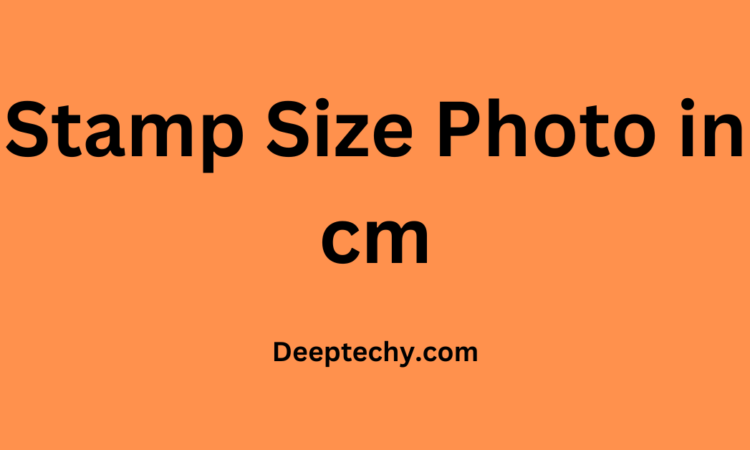 Stamp Size Photo in cm