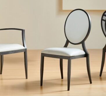 Metal Wood-Grain Chair